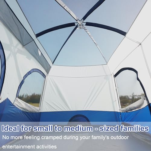 Image of Vidalido Tents，6-8 Person Camping Tent with Extended Vestibule，2 Room Weather Resistant Family Tents，Easy Install Waterproof Outdoor Tent for Backpacking and Camping Hiking