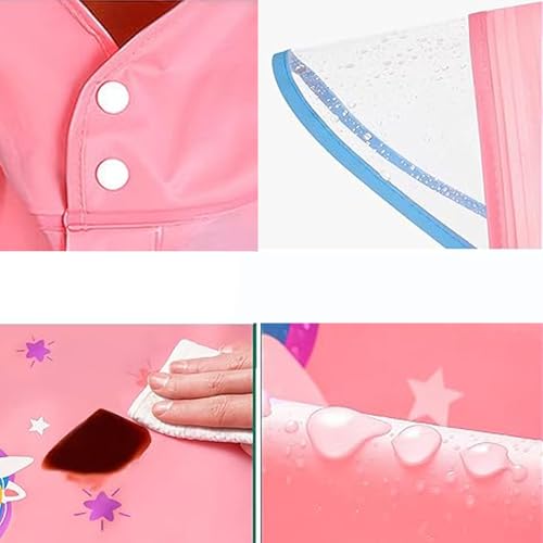 Boys Girls Raincoat Kids Rain Jacket Cartoon Poncho Waterproof Rainwear Slicker 2-12 Years3