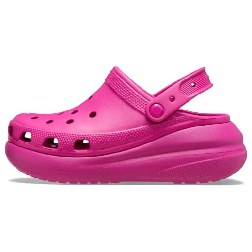 Sandália crocs classic crush platform clog fuchsia fun - 39