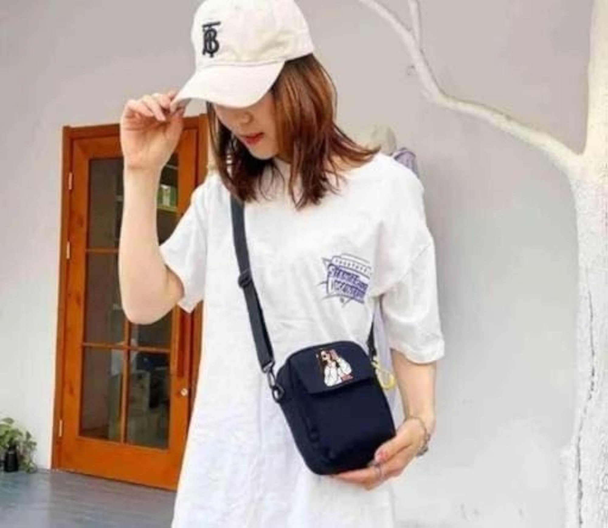 Compact Canvas Sling Bag, Small Crossbody Bag