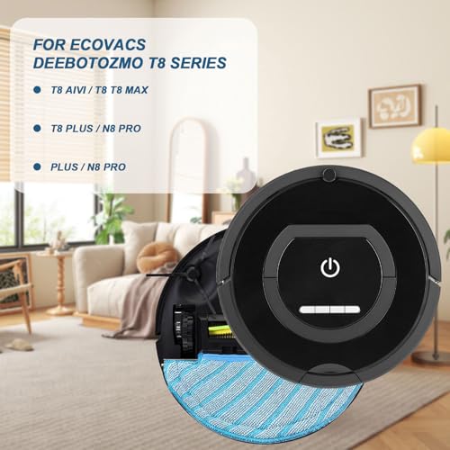 FUIPVGI 5 Stück Reinigungstuch Wischtücher Waschbares Reinigungstuch Waschbares Wischtuch für Ecovacs DEEBOT OZMO N8 N8+, N8 Pro, N8 Pro+, für Ecovacs DEEBOT T8, T8+, T8 AIVI, T8 Max (Blau)