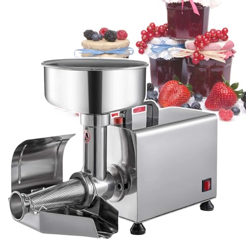 HCAUYNN Commercial Tomato Milling Machine,with Moving Handle,Stainless Steel Food Squeezer,with 4 Non-Slip Feet,All-Copper Motor,220V