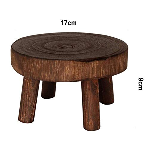 Mini Soporte De Flores De Banco De Madera, Soporte De Macetas De Madera Natural Soporte De Bonsai Suculento, Utilizado para La Decoración Interior Y Exterior De Oficinas Y Restaurantes