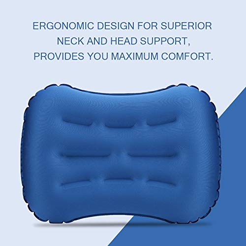 Almofada, Romacci Almofada de viagem inflável Almofada ultraleve para acampamento, caminhada, mochil