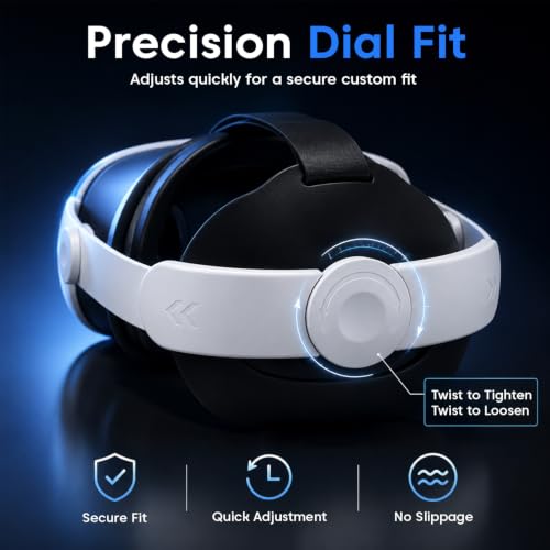 Image of Sounce Head Strap for Meta Quest 3 /3S - Adjustable Replacement VR Strap with Ergonomic Cushion, ABS Build, Lightweight Comfort Fit, No-Tool Install, VR Accessories (No VR Headset Included) | White
