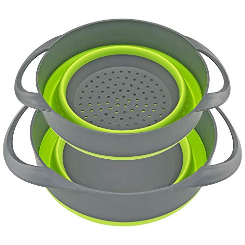 Collapsible Drainer & Bowl Set - Southern Homewares - Strainer Kitchen Pack For Preparing And Cooking #TOP1