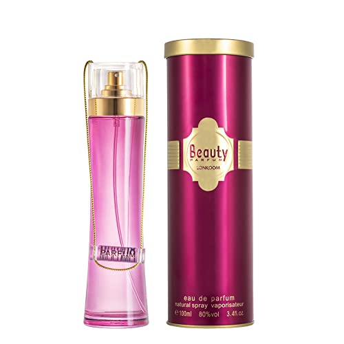 Lonkoom Ambilight - Pink - Fragrance for Women - Floral and Fruity Scent - Perfume Notes of Pineapple, Strawberry, Rose, Musk, Cedar, Vanilla - Long