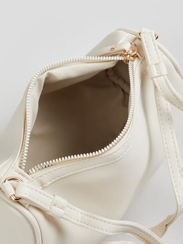 Image of Women Solid Bowler Sling Bag (Off White FS)