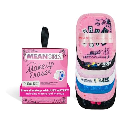 The Original MakeUp Eraser, 7-Day Set, Erase All Makeup With Just Water, Including Waterproof Mascara, Eyeliner, Foundation, Lipstick, Sunscreen, and More! Mean Girls, 7ct. Cover