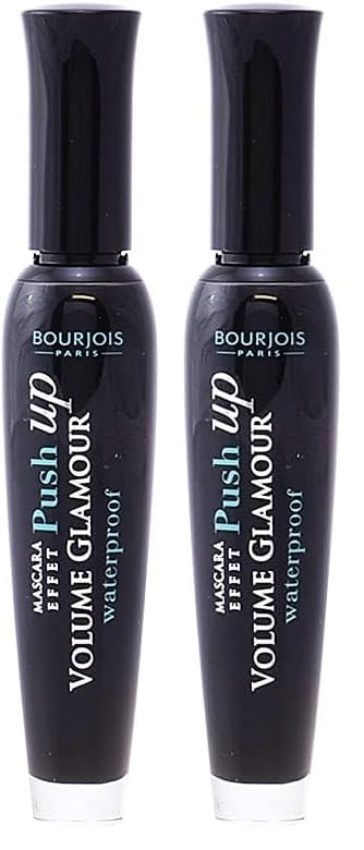 Bourjois Push Up Máscara de pestañas Tono 71 Waterproof black, 7 ml (Paquete de 2)