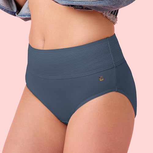 Image of Enamor Cotton Classic, All Day Comfort, High Waist Brief - Breathable, Antimicrobial with Stain Release, Outer Brushed Wide Elastic, Full Coverage - CW01