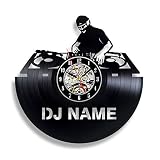 Handmade Solutions DJ Vinyl Record Wall Clock - Dj Equipment Set Kids Accessories