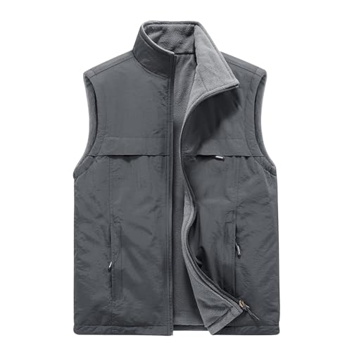 Chaqueta trabajo de hombre sin mangas invierno ligera moda cardigan talla grande
