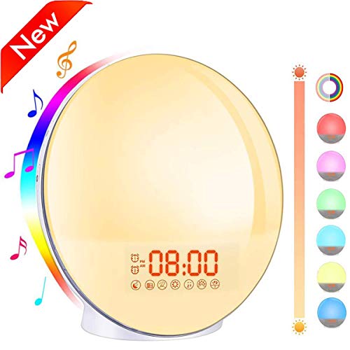 Wake Up Light Sunrise Sunset Simulation Bawoo Clock Radios Dual Alarm with FM