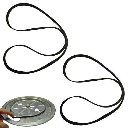 2 Piezas Correa para Tocadiscos Correa de Goma Negra para Reproductor Compatible con Correa de Repuesto para Tocadiscos para fonógrafo de 270mm