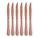 Rose Gold Steak Knives, 6-Pieces Steak Knife Cutlery Set, Ultra-Sharp Stainless Steel