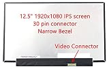 FULLCOM 12.5 inches Screen for N125HCE-GN1 FRU 00HM745 00HN899 1920x1080 30 pin Narrow Edge IPS Replacement Screens (Non-Touch)