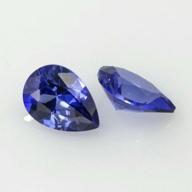 Mehrfarbige birnenförmige Zirkonia-Steine, lose synthetische Edelsteine, Perlen, CZ-Steine für Schmuck, 2 x 3 – 13 x 18 mm, AAAAA, violett, 6 x 8 mm, 50 Stück