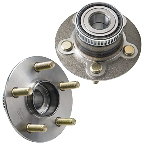 Detroit Axle - Rear 2pc Wheel Bearing Hubs for Dodge Stratus Plymouth Breeze Chrysler Sebring Cirrus, 2 Wheel Bearing and Hubs Assembly Replacement