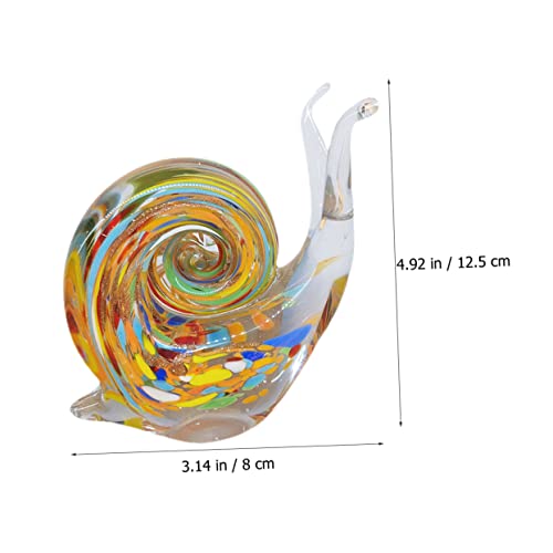 Statue d'escargot en verre soufflé art déco pour salon chic