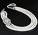 BABEYOND 1920s Gatsby Pearl Necklace & Earrings Jewelry Set - Multilayer Imitation Pearl Necklace with Brooch (Style 2)
