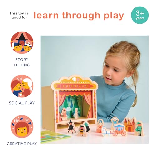 Mentari MT7313 Toys - Wooden Tabletop Theater - Wooden Puppet Stand thumb #3