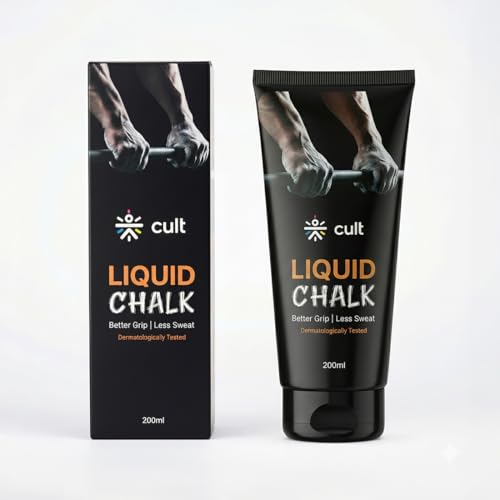 Image of Cult Liquid Chalk 200ml for Weightlifting, Crossfit & Rock Climbing - Non-Toxic Sports Chalk Sweat-Proof, Fast Dry Grip Dust-Free Antibacterial Formula