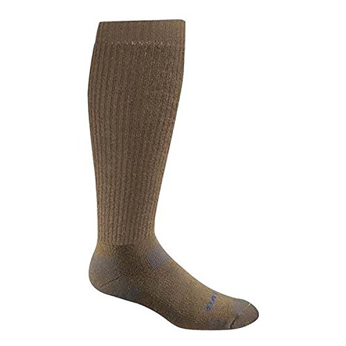 Moisture Wicking Over The Calf Tactical Uniform Large Coyote Brown Sock 1 Pack
