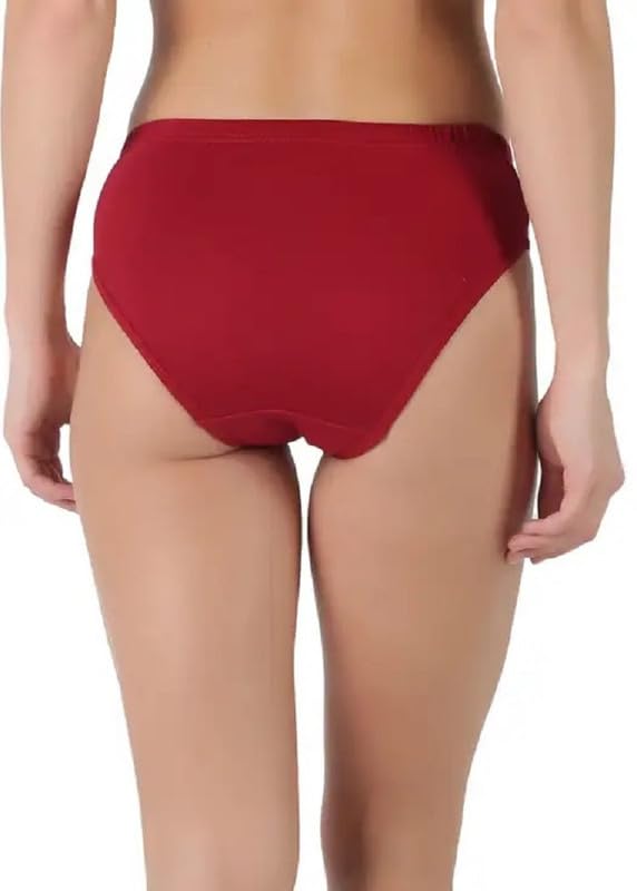 Image of INNERO Women's Panty Cotton Hipster Brief Underwear Pack of 3 - Color May Vary