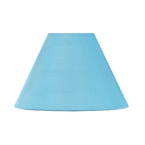Image of Aspen Creative 56032, Hardback Empire Transitional UNO Lamp Shade, Sky Blue, 4 inch Top x 10 inch Bottom x 7 inch Slant, Slip UNO 33mm
