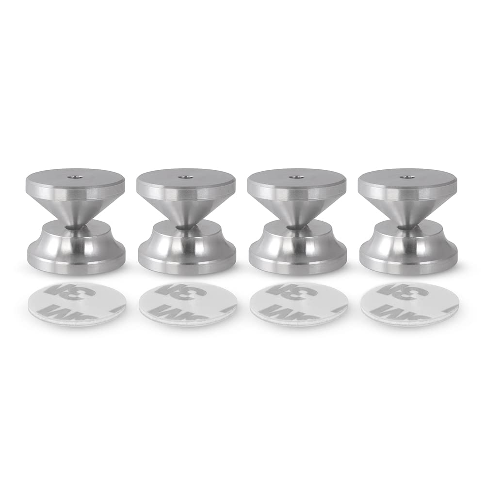 Pointes Hifi Acier Noirci Pointes De Découplage M8 PrecisionGeek - Acier Noirci - Pour Enceintes HiFi - Lot De 4 Pointes + Contre-pointes Cônes Isolation Acoustique