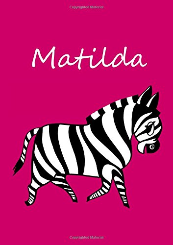 Malbuch / Notizbuch / Tagebuch - Matilda: DIN A4 - blanko - Zebra