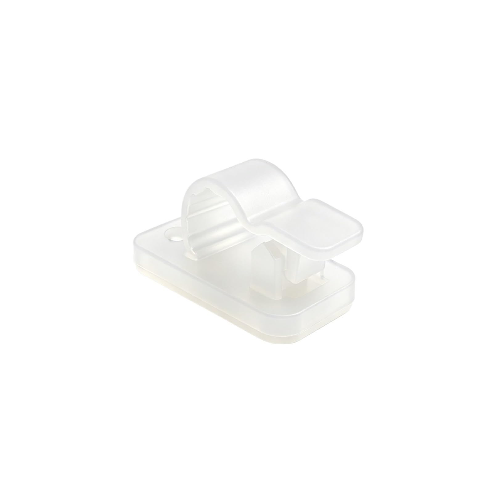 Dpnentv 50Pcs-White Stick-On Wire Fix Clamps Strong Adhesive Cord Tidy Clips