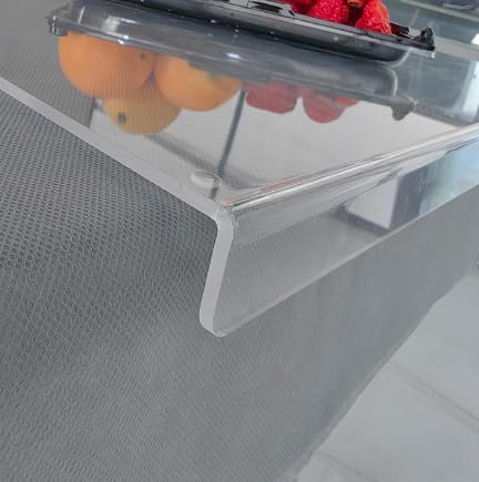 Tabla De Cortar Acrílica, Tabla De Cortar Transparente Antideslizante Con Borde Para Encimera De Cocina 45x40x3cm