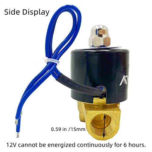 Aomag AOM838821X03 3/8 Inch Electric Solenoid Valve 12V Dc, Viton Gasket thumb #2