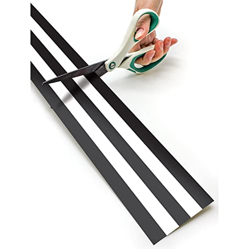 Cenefa enrollada de rayas blancas y negras para decoración de aulas de clase 4
