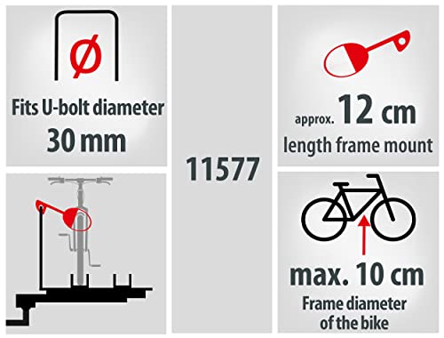EUFAB 11577 - Supporto per telaio a U, corto, con