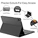 VLEAQC Keyboard Case for Samsung Galaxy Tab A9+/A9 Plus 11 Inch 2023 (SM-X210/X216/X218), Detachable Color Backlit Bluetooth Keyboard and Mouse, Slim Lightweight Stand Cover with Pen Holder (Black)