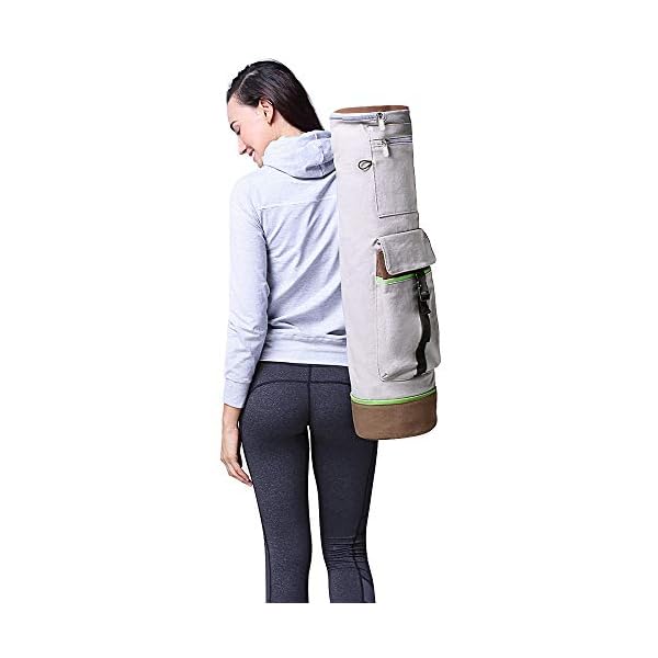 Heathyoga-Yoga-Mat-Bag-Full-Zip-Exercise-Yoga-Mat-Carry-Bag-Multi-Functional-InnerOuter-Storage-Pockets-Adjustable-Shoulder-Strap-28-X-7-Yoga-Bag-Fits-Most-Yoga-Mat-Sizes Heathyoga Yoga Mat Bag Full-Zip Exercise Yoga Mat Carry Bag - Multi-Functional Inner/Outer Storage Pockets & Adjustable Shoulder Strap - 28” X 7” Yoga Bag Fits Most Yoga Mat Sizes