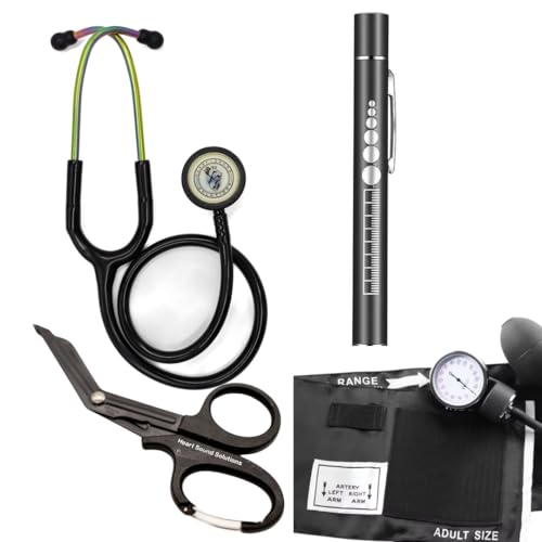 HEART SOUND SOLUTIONS Head to Toe Assessment Kit with Nursing School Essentials | Medical Assistant Accessories | Blood Pressure Cuff | Nursing and Medical Students | First Responders