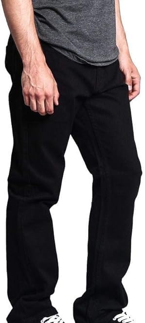 VICTORIOUS Mens Straight Fit Color and Raw Denim Jeans - Image 4