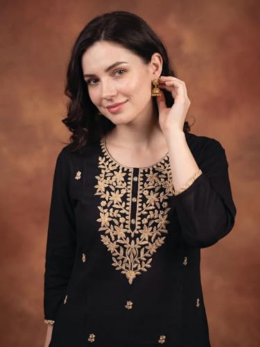 Image of INDO ERA Womens Silk Blend Printed Straight Kurta Pant Set (IESTR5624)