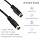 QUARKZMAN S Video Kabel 3 m, Mini DIN 4 Pin S-Video Kabel Stecker auf Buchse Vergoldeter Anschluss Übertragung für TV-Empfänger Monitor S-VHS VCR DVD
