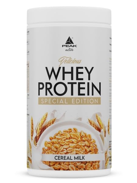 PEAK Delicious Whey Protein - Special Edition - 450g Geschmack Cereal Milk I 15 Portionen I Proteinquelle: Whey Konzentrat + Isolat I ohne Zuckerzusatz I reich an EAAs I zum Muskelaufbau