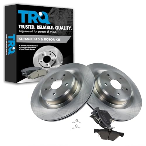 Image of TRQ Rear Brake Pad and Rotor Set Ceramic | For 2019-2020 Subaru Ascent