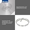 Daniks Tokio Stainless Steel Cookware Set, 6-Piece – 2 qt, 3 qt, 4.5 qt Pots with Glass Strainer Lids, Induction Ready, Dishwasher Safe, Measuring Scale, Silver #3