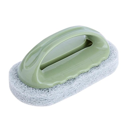 NELNISSA Cepillo de limpieza de esponja fuerte descontaminación, azulejos de limpieza para maceta (verde)