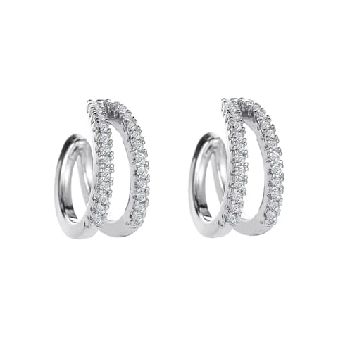 14K Gold Cuff Earrings Cartilage Earrings for Women Ear Cuffs for Women Non Piercing Cuff Earrings Cubic Zirconia Huggie Hoop Earring Gold Jewelry Set Cover