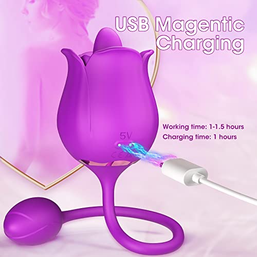 Rose Toy for Women Tongue Licking Vibrator with Vibrating Egg - Image 5