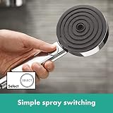 hansgrohe Pulsify Select S - water-saving shower head 9 l/min (EcoSmart), hand shower round (⌀ 105 mm) with 3 sprays (Activation version), with anti-limescale function, chrome - 5